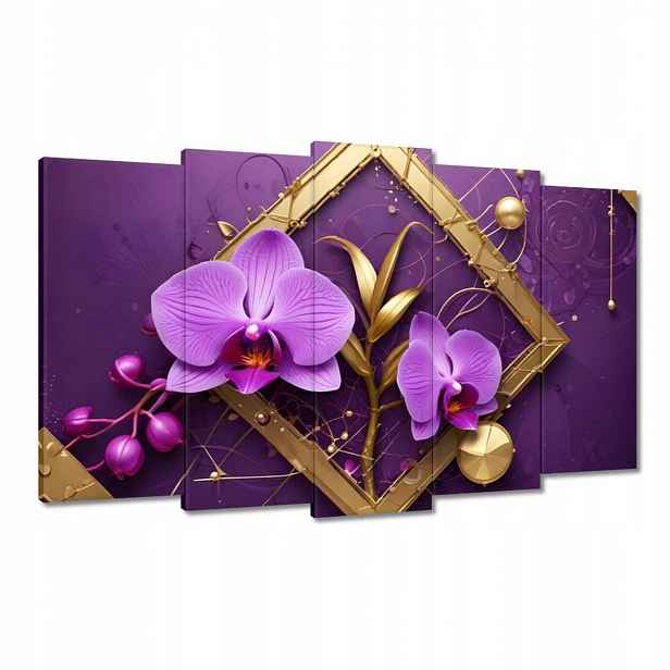 Obrazy 100x60 Fialové orchideje a zlo