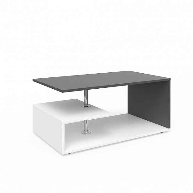 Vicco KONFERENČNÍ STŮL Guillermo Bílá/antracitová 91 x 52.6 cm