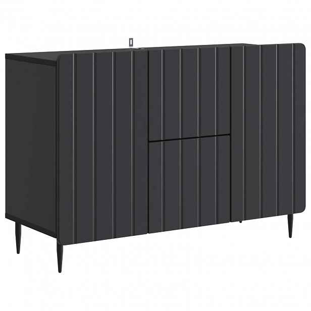 vidaXL Servírovací skříň Černá 89 x 34,5 x 62 cm Kompozitní dřevo