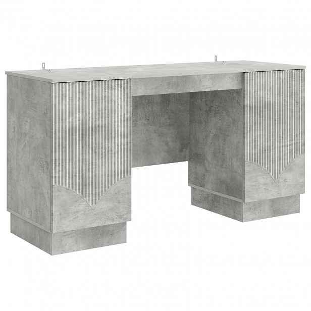 vidaXL Stůl Betonově šedá 142,5 x 50 x 75 cm Kompozitní dřevo