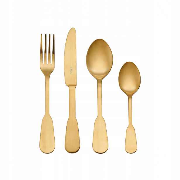 Sada příborů Mikasa Soho Gold 16 ks pro 4 osoby, ocel, zlatá