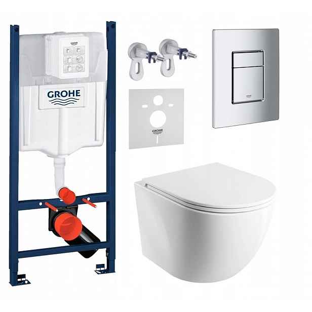 Sada Wc Grohe Rapid s mísou Omnires Spmwbm a tlačítkem chrom mat