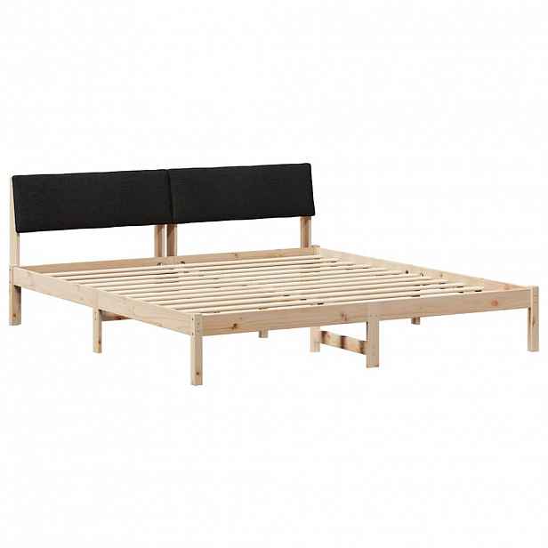 vidaXL Rám postele Hnědo-černá 180 x 200 cm Masivní borovicové dřevo