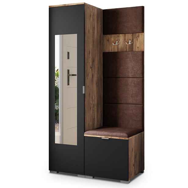 MASSENO MODERNÍ PŘEDSÍŇOVÁ SESTAVA VIRA, 95/181/51 cm, dub Lefkas