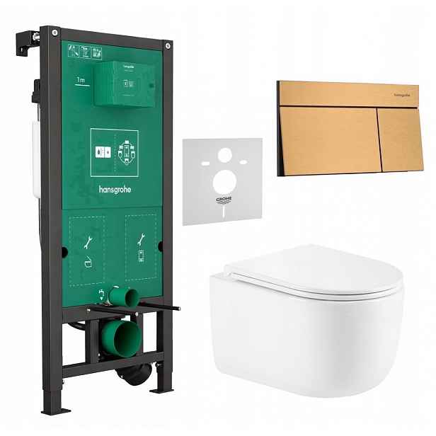 7v1 Wc Set Stelaz Hansgrohe iFrame Wc Mísa Imprese Tornado+tlačítko