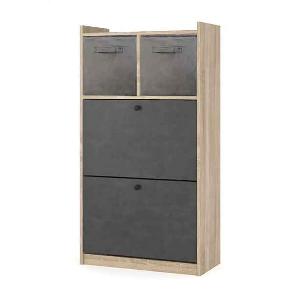 Casarredo Výklopný botník PIZZO - organizéry/dub sonoma