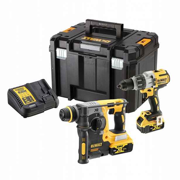 Combo sada DCD996+DCH273, 2x5.0Ah, 18V Xr, Dewalt [DCK229P2T-QW]