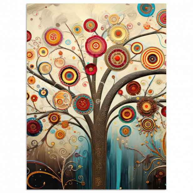 MuchoWow PLAKÁT Strom - Strom života - Barva 30x40 cm