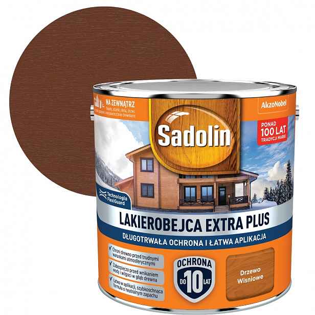Sadolin Lakobejca Na Dřevo Extra Plus 2,5L Třešňové dřevo