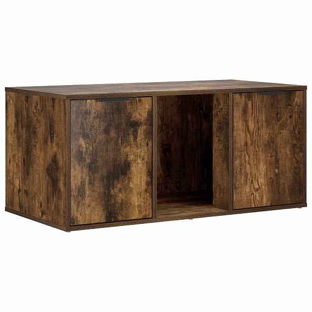 vidaXL Nábytek pro kočičí přepravku Kouřový dub 100 x 49 x 45 cm