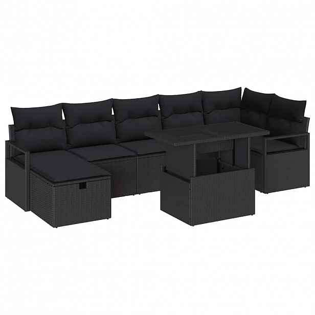 vidaXL Sada zahradních pohovek 8 ks polyratan