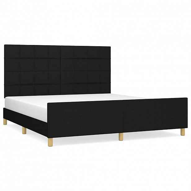 vidaXL Rám postele bez matrace černý 160 x 200 cm textil