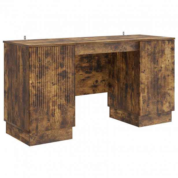 vidaXL Stůl Kouřový dub 142,5 x 50 x 75 cm Kompozitní dřevo
