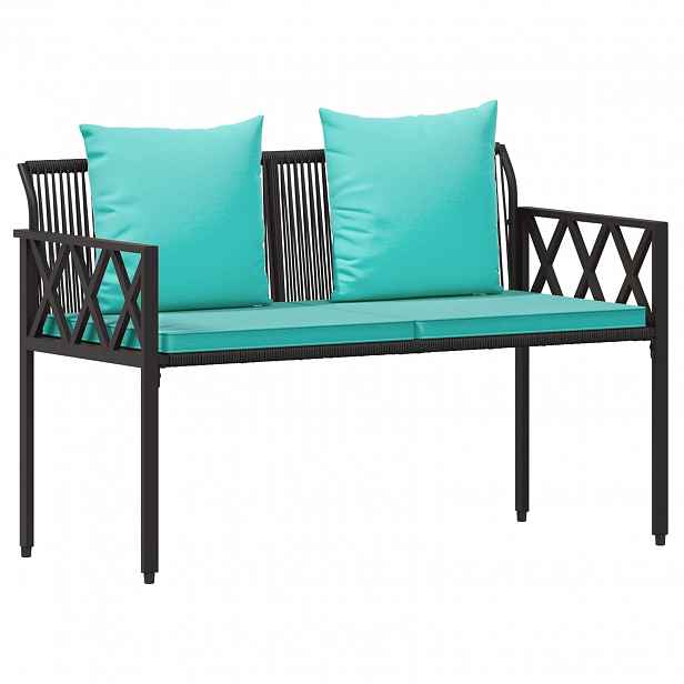 vidaXL Zahradní lavičky 2 -Seater 116 x 56 x 75 cm polyratan