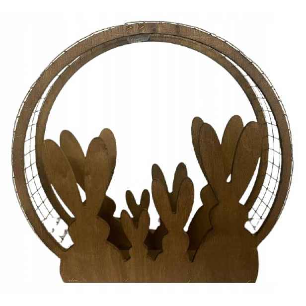 Koš Klec Zajíci, Dřevěná Krytka, Základna Pro Věnec, Základna 34 CM.