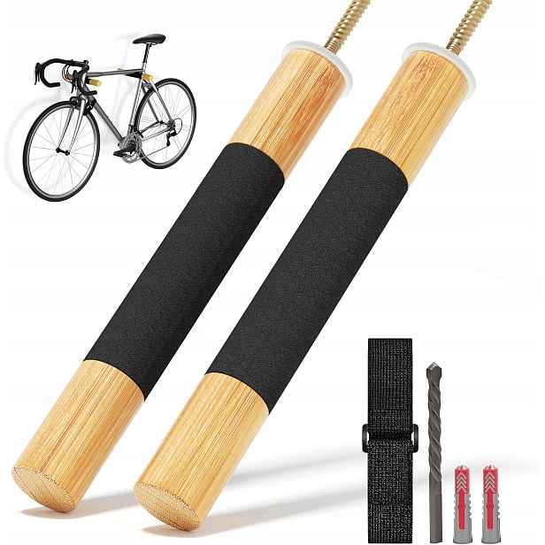 Nástěnný držák na kolo z bambusu – nástěnný držák pro Mtb kola