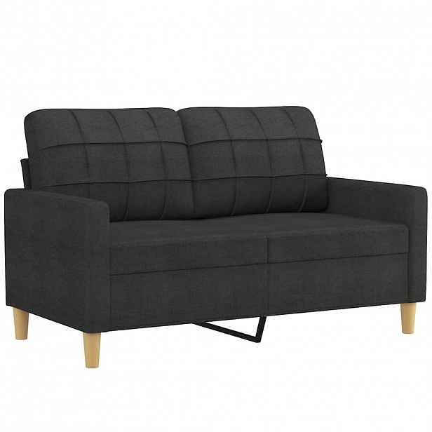 vidaXL 2místná pohovka černá 120 cm textil