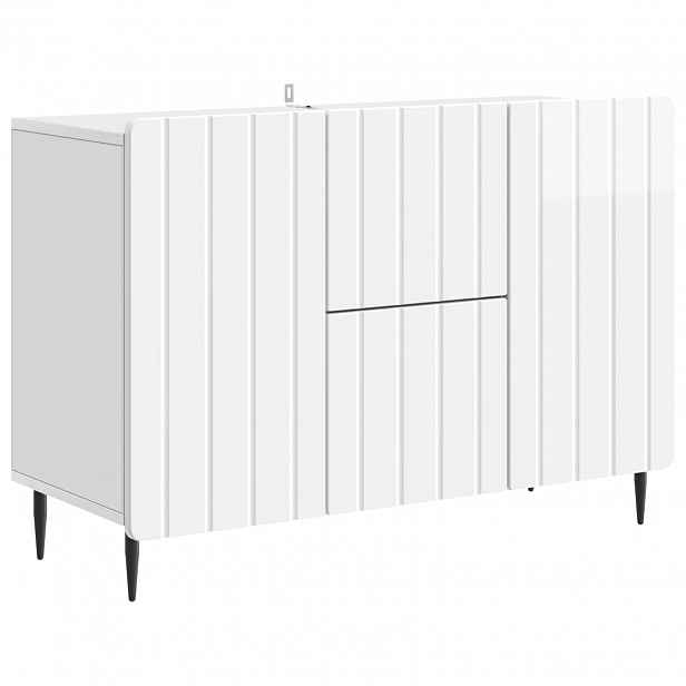 vidaXL Servírovací skříň Bílá s vysokým leskem 89 x 34,5 x 62 cm