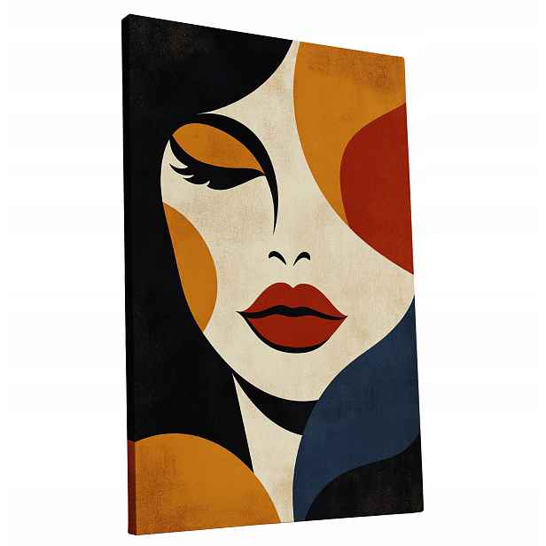 Obraz na plátně Retro Žena ve stylu 70. let do bytu, pokoje, obýváku 60x90
