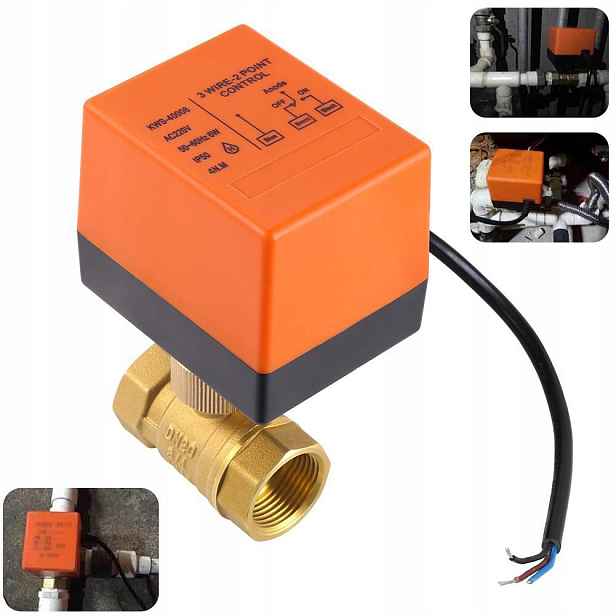 Elektroventil Kulový 3/4 palce s pohonem 230 V DN20 vodní pohon