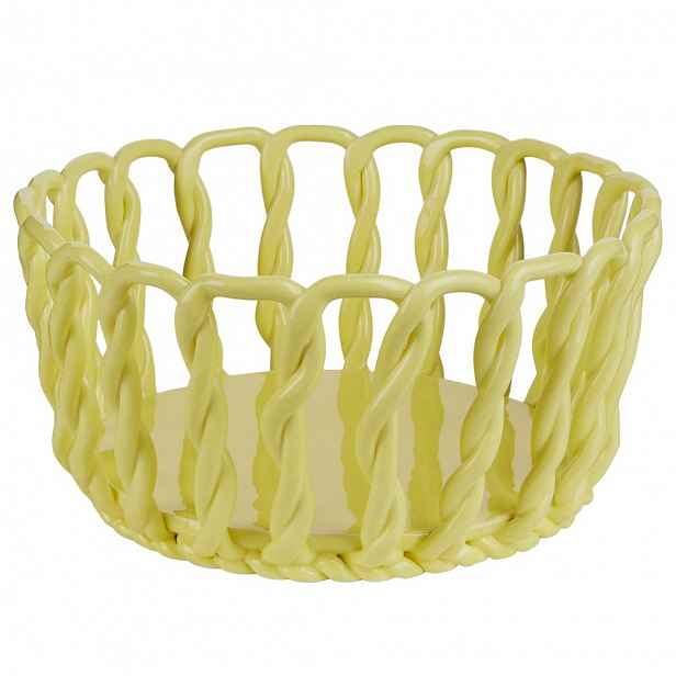 CRAFT Keramický košík 25 cm - žlutá