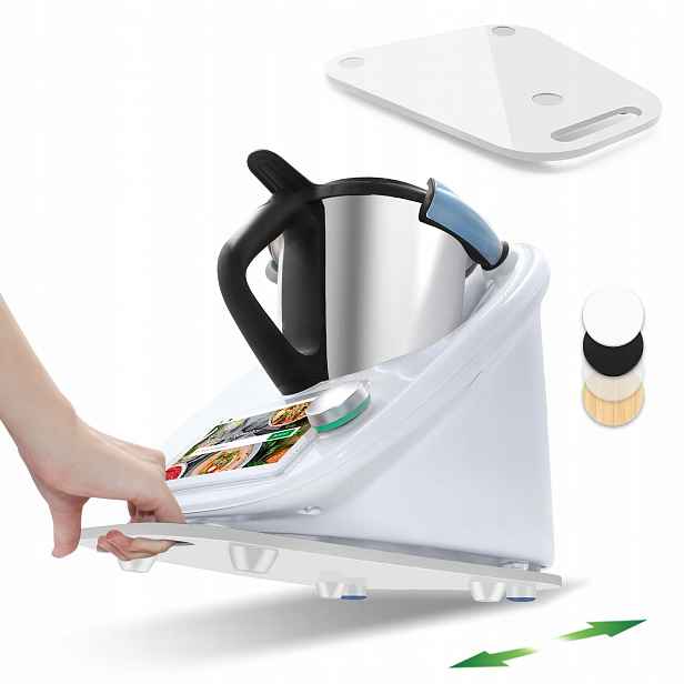 Kluzná deska pro Thermomix Tm6 Tm5 Akrylová podložka Bílá Kuchyňský robot