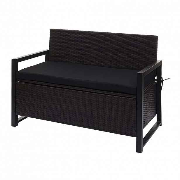 MCW POLY-RATTAN 2MÍSTNÁ LAVICE Hnědá, černá