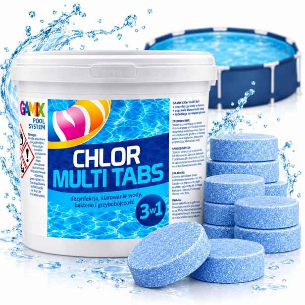 Pevná Dezinfekce Multi Chlor 3V1 3 Kg 200 G 15X200 G Tablety Do Bazénu Intex