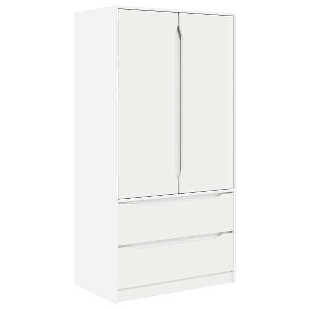 vidaXL Šatní skříň se dveřmi Bílý 79,5 x 49 x 156 cm Dřevěný materiál