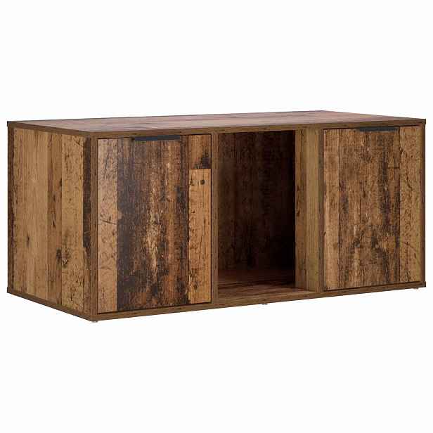 vidaXL Nábytek pro kočičí přepravku Staré dřevo 100 x 49 x 45 cm