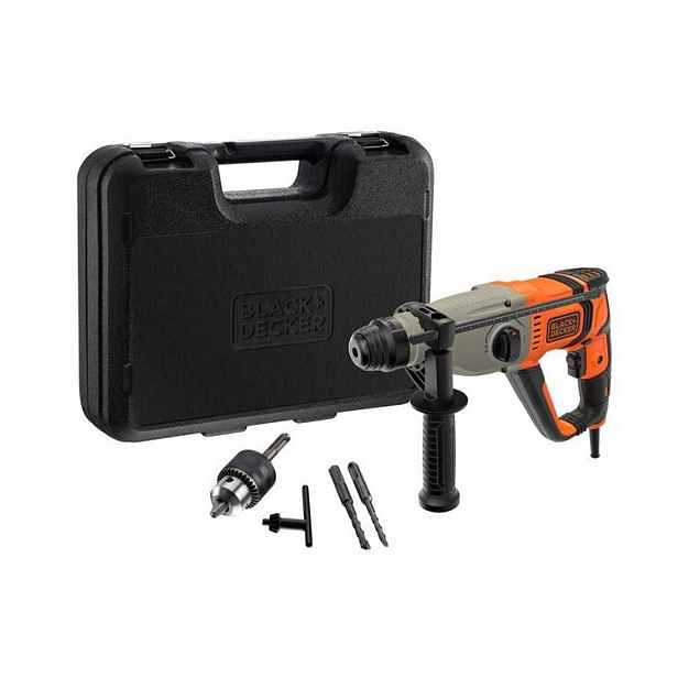 BLACK+DECKER - Kombinované kladivo 800 W, s příslušenstvím BEHS02K-QS
