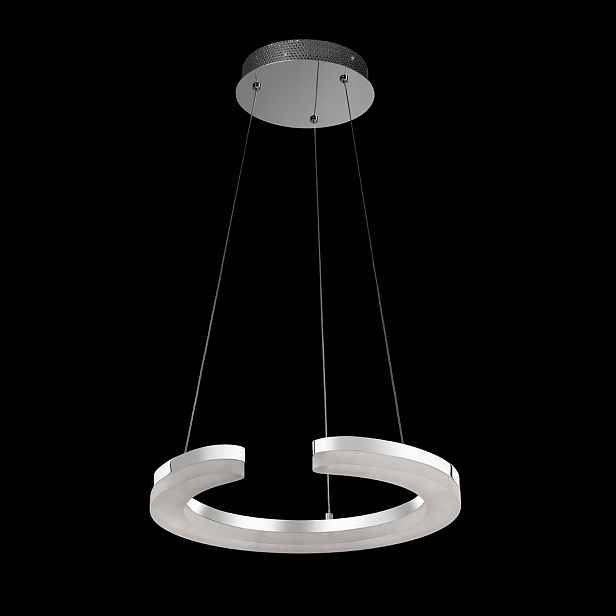 Blunder Moderní stříbrná kulatá závěsná Led lampa 24W 1280LM 3000K