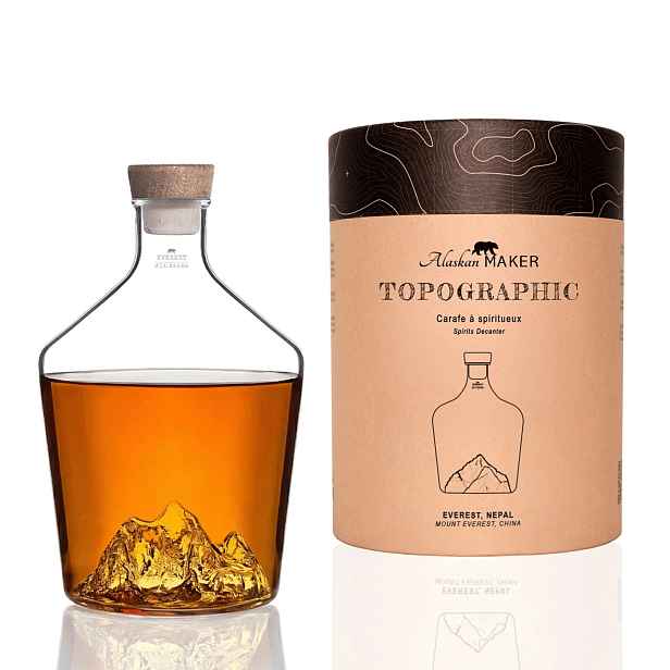 Karafa na whisky Mount Everest Topographic