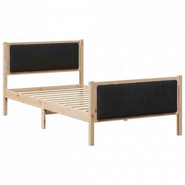 vidaXL Rám postele Hnědo-černá 100 x 200 cm Masivní borovicové dřevo