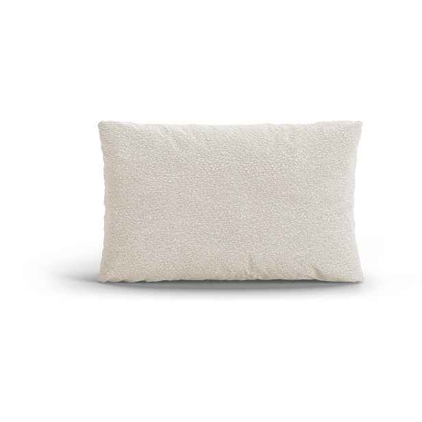 Bílý polštář na gauč z textilie bouclé Poppy – Micadoni