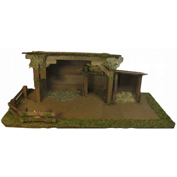 Vánoční Betlém *stajenka* 55x30x20 cm pro postavy o výšce 10-11 cm
