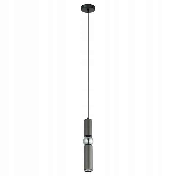 Závěsná lampa černá chrom 1xGU10 25W Isidora Italux