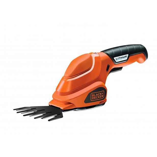BLACK+DECKER - 3,6V AKU nůžky na keře a trávu, integrovaná baterie, nabíječka GSL200-QW