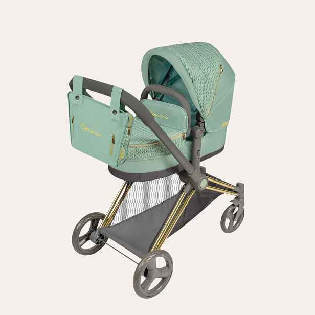 DeCuevas Skládací kočárek pro panenky 3v1 s taškou Capriccio - 73 cm