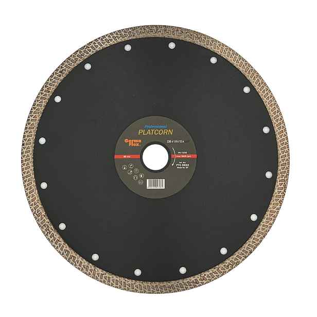 Diamantový kotouč Platcorn 230 x 1,9 x 22,2 pro řezání Glazury Slinuté Dlažby Betonu