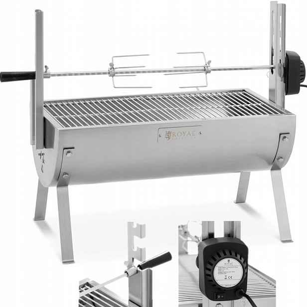 Gril na uhlí pro prasata s elektrickým otočným roštem 4 W 15 kg 82 cm