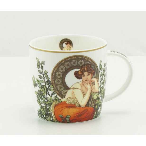 hrnek 300ml, A.MUCHA, d8x8cm, DB, porcelán