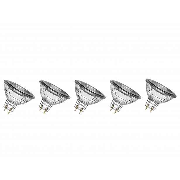 Osram LED žárovka »Base Spot«, 5 kusů (Mr16, Gu5.3, nedimenzovaná, 2700 K, transparentní)