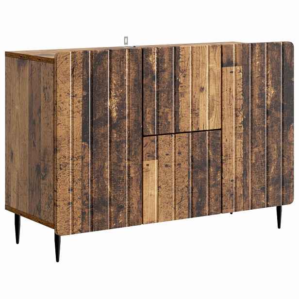 vidaXL Servírovací skříň se zásuvkou Staré dřevo 89 x 34,5 x 62 cm