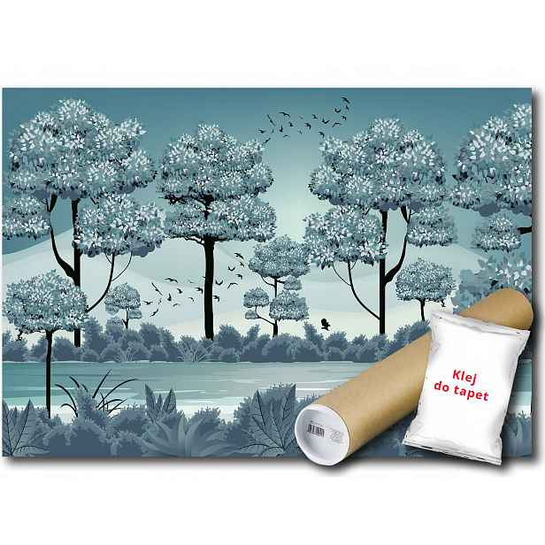Vinylová fototapeta Les park řeka voda 152x104