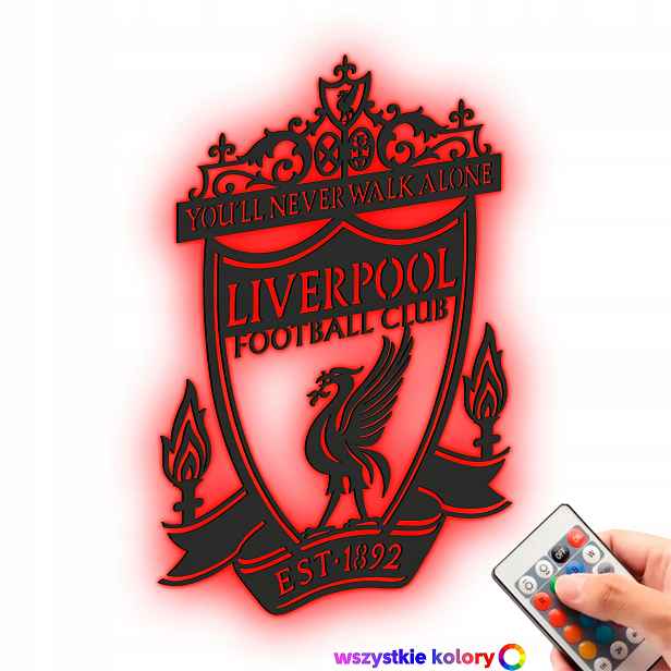 Dřevěný 3D obraz Fotbal Liverpool Nástěnná Dekorace Noční Lampa Led