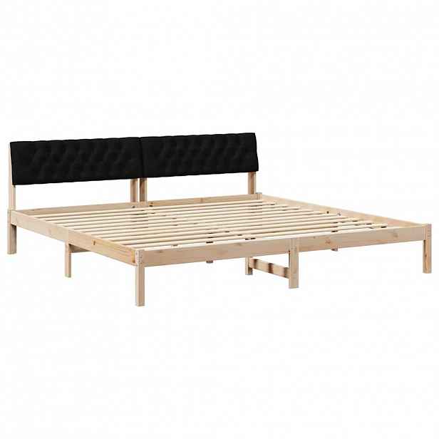 vidaXL Rám postele Hnědo-černá 200 x 200 cm Masivní borovicové dřevo