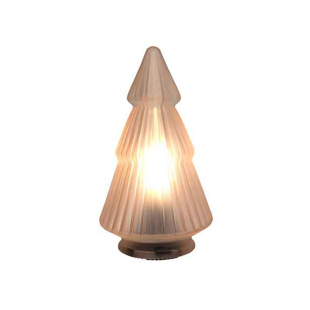 HIT Skleněná dekorativní LED lampička 19,5cm stromek