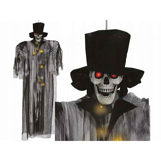Kostra ženicha 180 cm, světelné efekty na Halloween Guirca