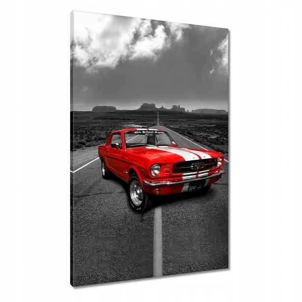 Obrazy 60x90 Červený Ford Mustang Usa